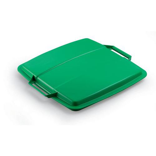 Coperchio DURABIN® 90L quadrato colore verde - Durable,