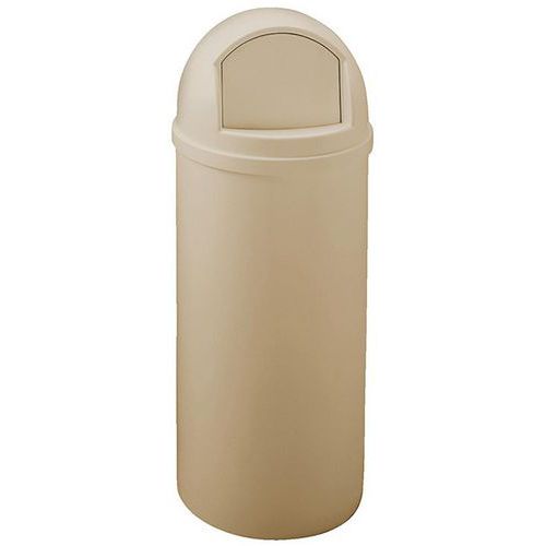 Pattumiera Marshall a cupola - 57L - Beige - Rubbermaid,