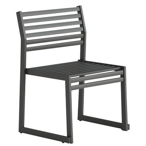 Panca con schienale in acciaio galvanizzato grigio-L: 60 cm,