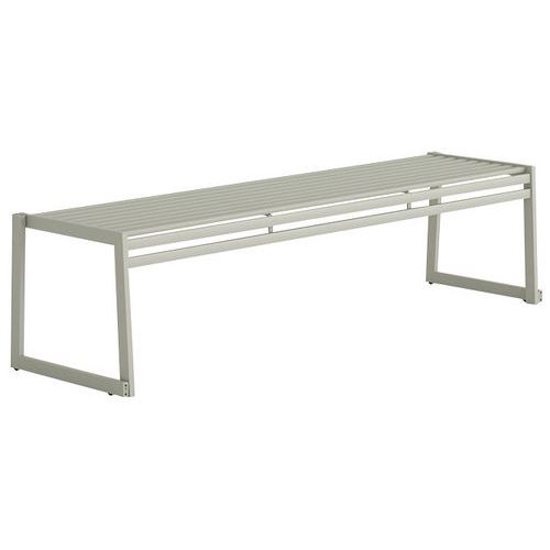 Panca senza schienale acciaio galvanizzato beige-L: 180 cm,