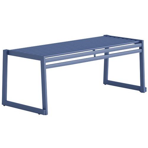 Panca senza schienale acciaio galvanizzato blu-L: 120 cm,