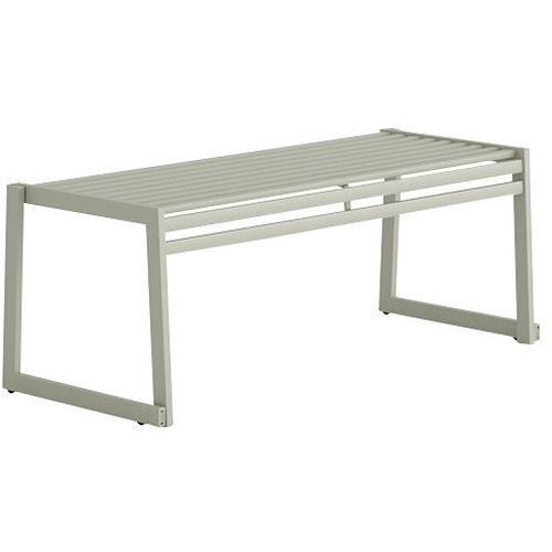 Panca senza schienale acciaio galvanizzato beige-L: 120 cm,