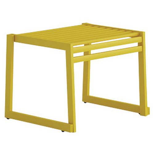 Panca senza schienale acciaio galvanizzato giallo-L: 60 cm,