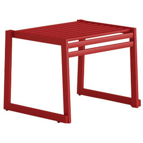 Panca senza schienale acciaio galvanizzato rosso-L: 60 cm,