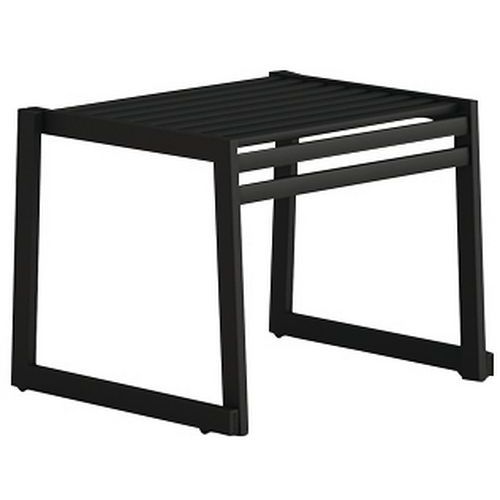 Panca senza schienale acciaio galvanizzato nero-L: 60 cm,