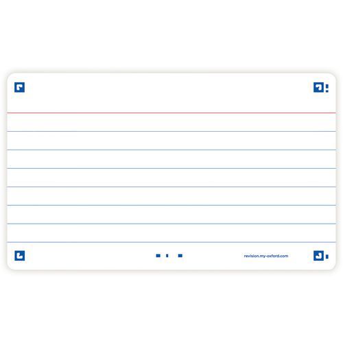 Schede Bristol Flash 2.0 75x125mm a righe bordo bianco,