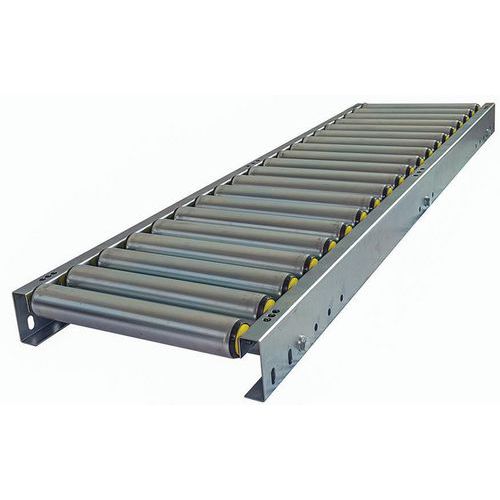 Trasportatore a rulli in PVC - Largh. 300 mm - Passo 62.5 mm - Lungh. 1500 mm,