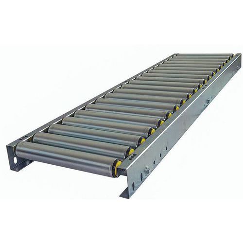 Trasportatore a rulli in PVC - Largh. 400 mm - Passo 62.5 mm - Lungh. 1000 mm,