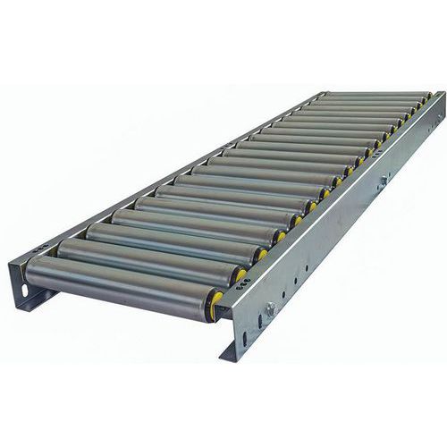 Trasportatore a rulli in PVC - Largh. 400 mm - Passo 75 mm - Lungh. 2000 mm,