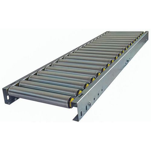 Trasportatore a rulli in PVC - Largh. 500 mm - Passo 200 mm - Lungh. 1000 mm,