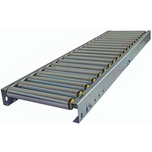 Trasportatore a rulli in PVC - Largh. 500 mm - Passo 75 mm - Lungh. 1500 mm,