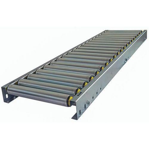 Trasportatore a rulli in PVC - Largh. 500 mm - Passo 100 mm - Lungh. 2000 mm,