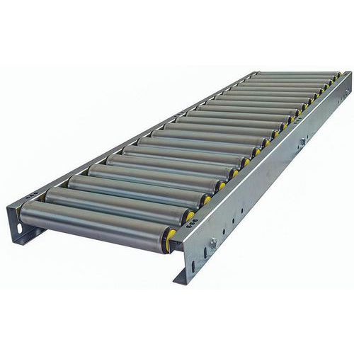 Trasportatore a rulli in PVC - Largh. 600 mm - Passo 150 mm - Lungh. 1500 mm,