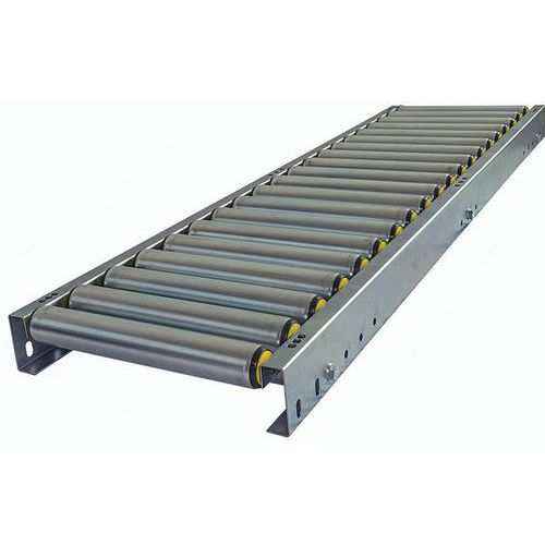 Trasportatore a rulli in PVC - Largh. 600 mm - Passo 100 mm - Lungh. 1500 mm,