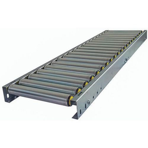 Trasportatore a rulli in PVC - Largh. 600 mm - Passo 200 mm - Lungh. 2000 mm,