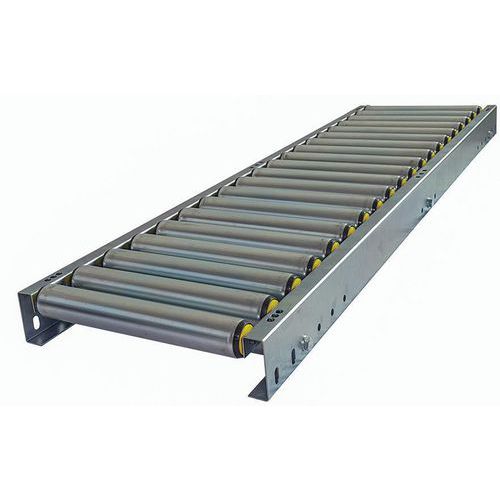 Trasportatore a rulli in PVC - Largh. 600 mm - Passo 75 mm - Lungh. 2000 mm,