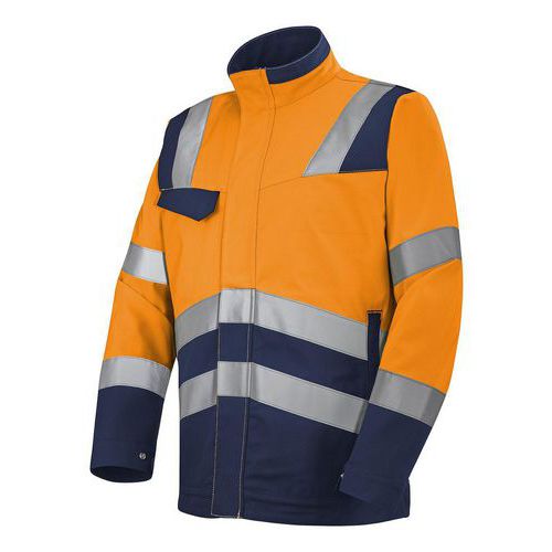 Giacca fluo Safe xp arancione fluo/blu marina 2,