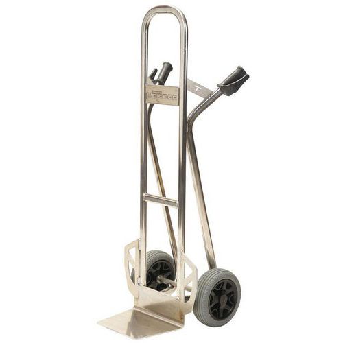Carrello allum ruota antiforatura cuscinetto a sfere 350 kg,