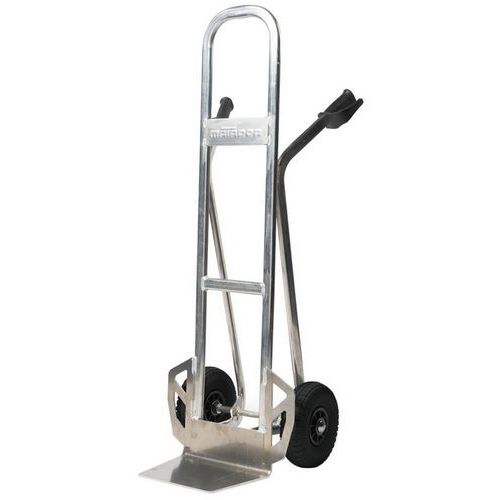 Carrello allum ruota pneumatica cuscinetto a sfere 350 kg,