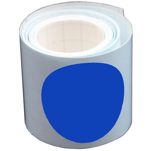 Segnaletica per porta vetrata 2,5m - 50mm - Cerchio blu,