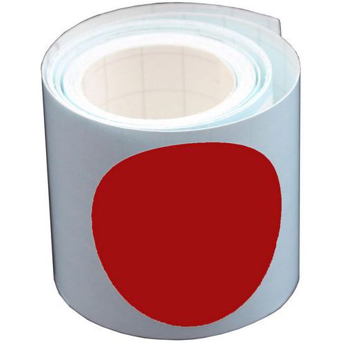 Segnaletica per porta vetrata 2,5m - 50mm - Cerchio rosso,