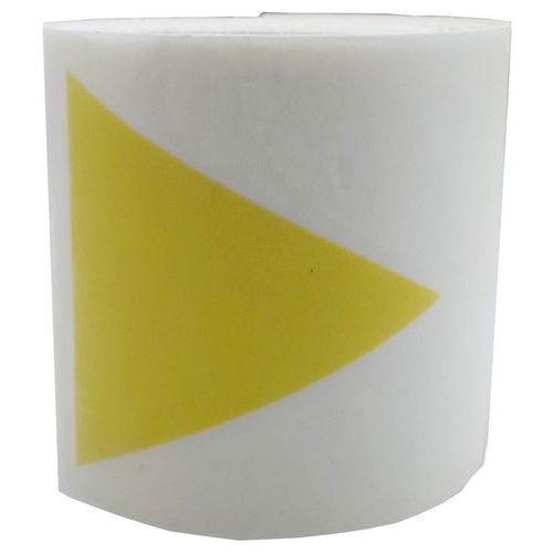 Segnaletica per porta vetrata 2,5m - 50mm - Triangolo giallo,