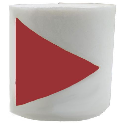 Segnaletica per porta vetrata 2,5m - 50mm - Triangolo rosso,