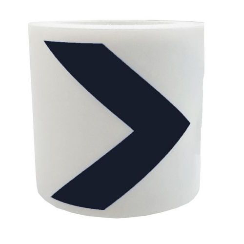 Segnaletica per porta vetrata - Freccia tratteggiata nera,