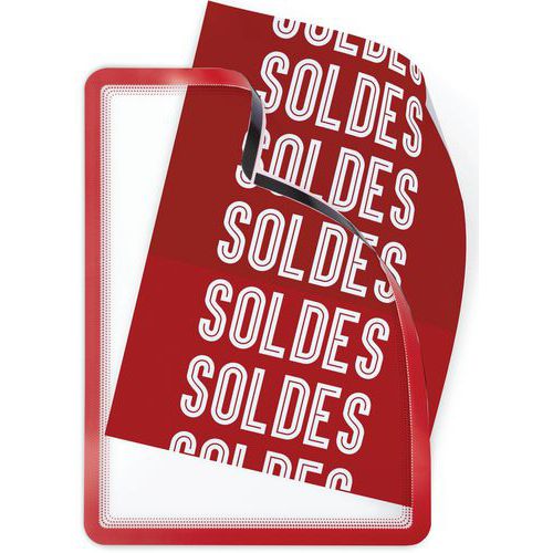 Cartellina pannello di affissione magnetica SOLO A4 Rosso,