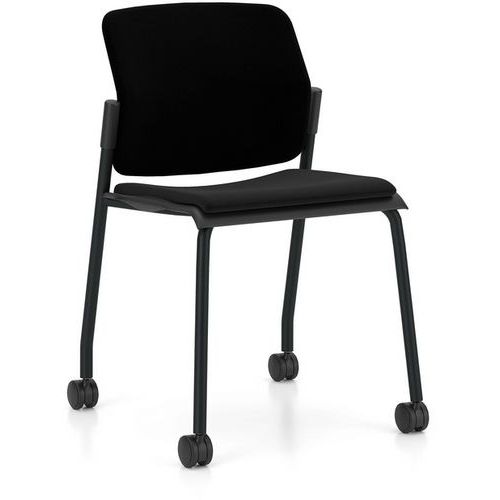 Sedia per conferenza Wikido con rotelle senza braccioli,