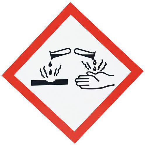 Cartello CLP-Corrosivo-Alluminio-300x300mm,