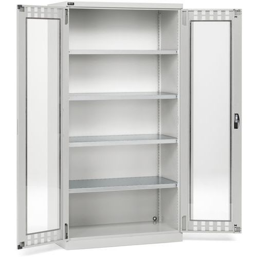 Armadio ad ante policarbonato - 1023x555x2000 - Grigio chiaro,