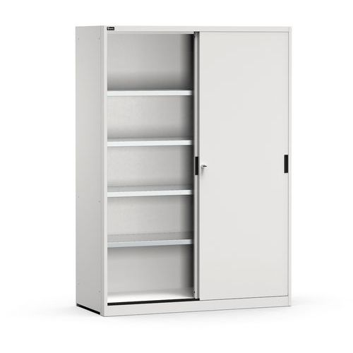 Armadio ad ante scorrevoli Perform - Grigio chiaro,