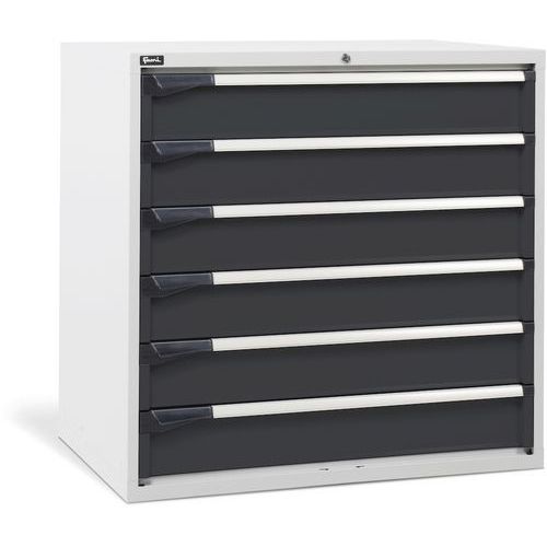 Cassettiera - 1020x726x1000 mm - Antracite - 6 cassetti,