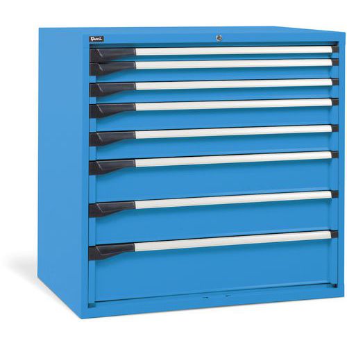 Cassettiera - 1020x726x1000 mm - Blu - 8 cassetti,