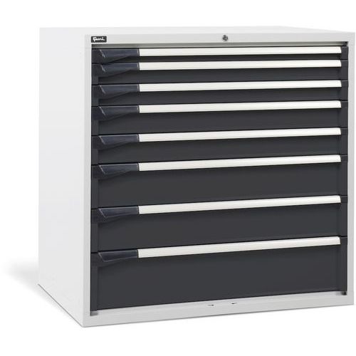 Cassettiera - 1020x726x1000 mm - Antracite - 8 cassetti,