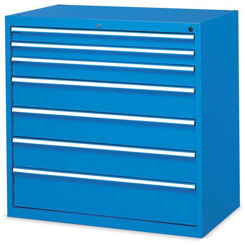 Cassettiera - 1023x600x1002 mm - Blu - 7 cassetti,