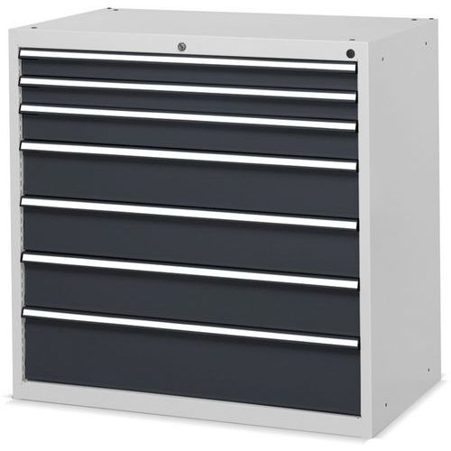 Cassettiera - 1023x600x1002 mm - Antracite - 7 cassetti,