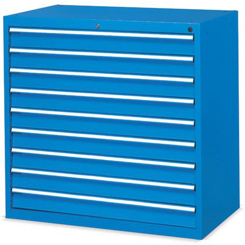 Cassettiera - 1023x600x1002 mm - Blu - 9 cassetti,