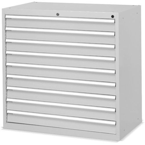 Cassettiera - 1023x600x1002mm - Grigio chiaro - 9 cassetti,