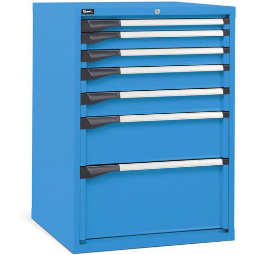 Cassettiera - 714x726x1000 mm - Blu - 7 cassetti,