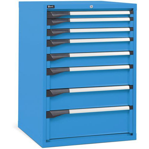 Cassettiera - 714x726x1000 mm - Blu - 8 cassetti,