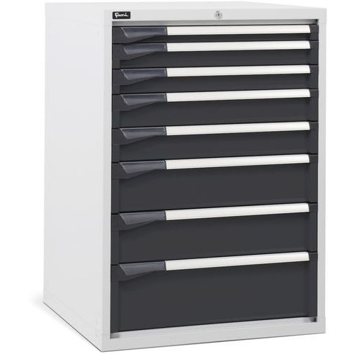 Cassettiera - 714x726x1000 mm - Antracite - 8 cassetti,