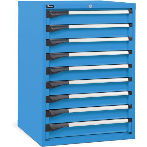 Cassettiera - 714x726x1000 mm - Blu - 9 cassetti,