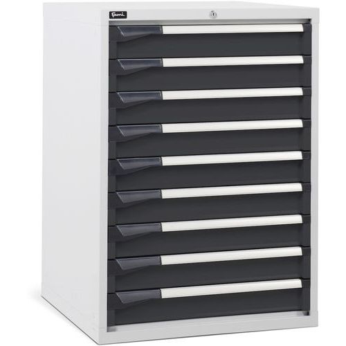 Cassettiera - 714x726x1000 mm - Antracite - 9 cassetti,