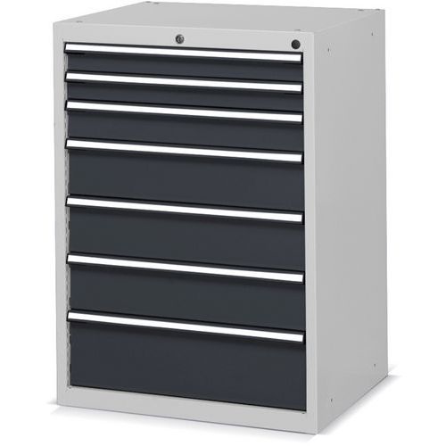 Cassettiera - 717x600x1002 mm - Antracite - 7 cassetti,