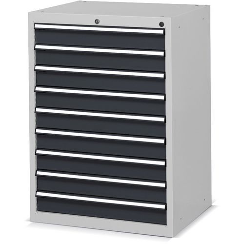 Cassettiera - 717x600x1002 mm - Antracite - 9 cassetti,