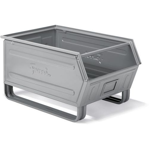 Contenitore in metallo - 480x725x385 mm - Grigio scuro,