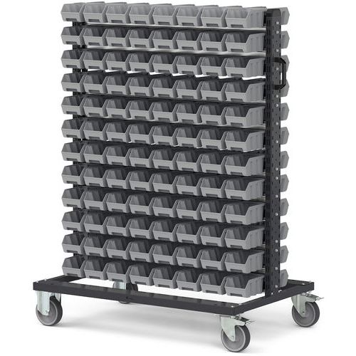 Carrello Picking box Air - 1067x668x1357 - Grigio - 192 contenitori,