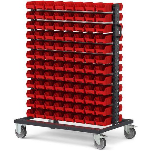 Carrello Picking box Air - 1067x668x1357 - Rosso - 192 contenitori,